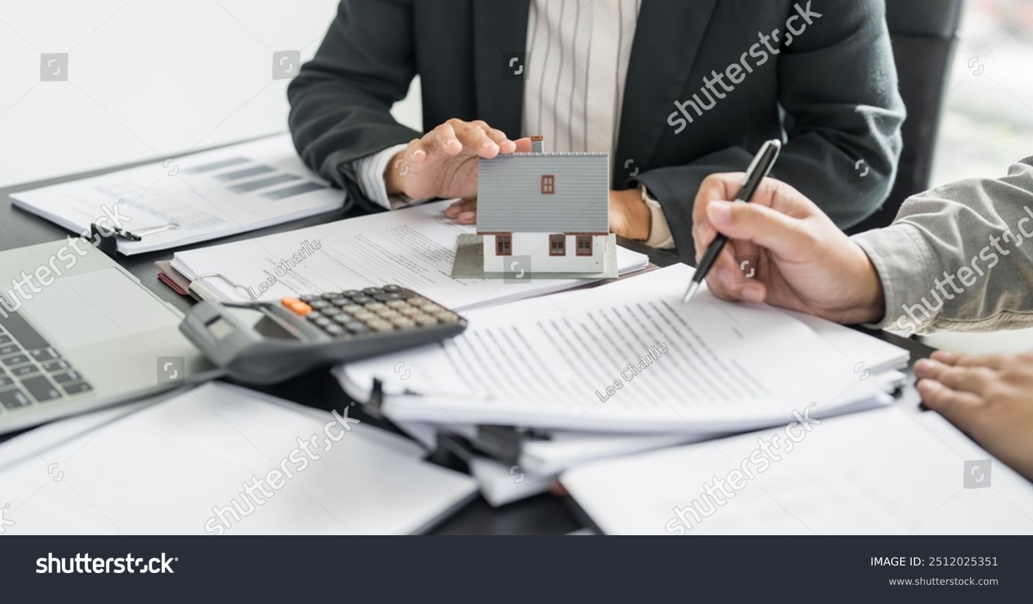 Stock photo real estate investment property insurance and security real estate agent offer house 2512025351